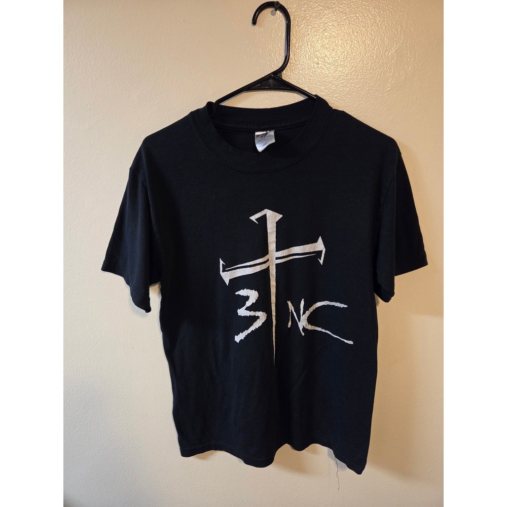 Jerzees 3NC Cross Graphic T-Shirt Black Short Sleeve Heavyweight Blend Small